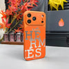 Luxury HRMS Orange iPhone Case - Premium Leather Protection