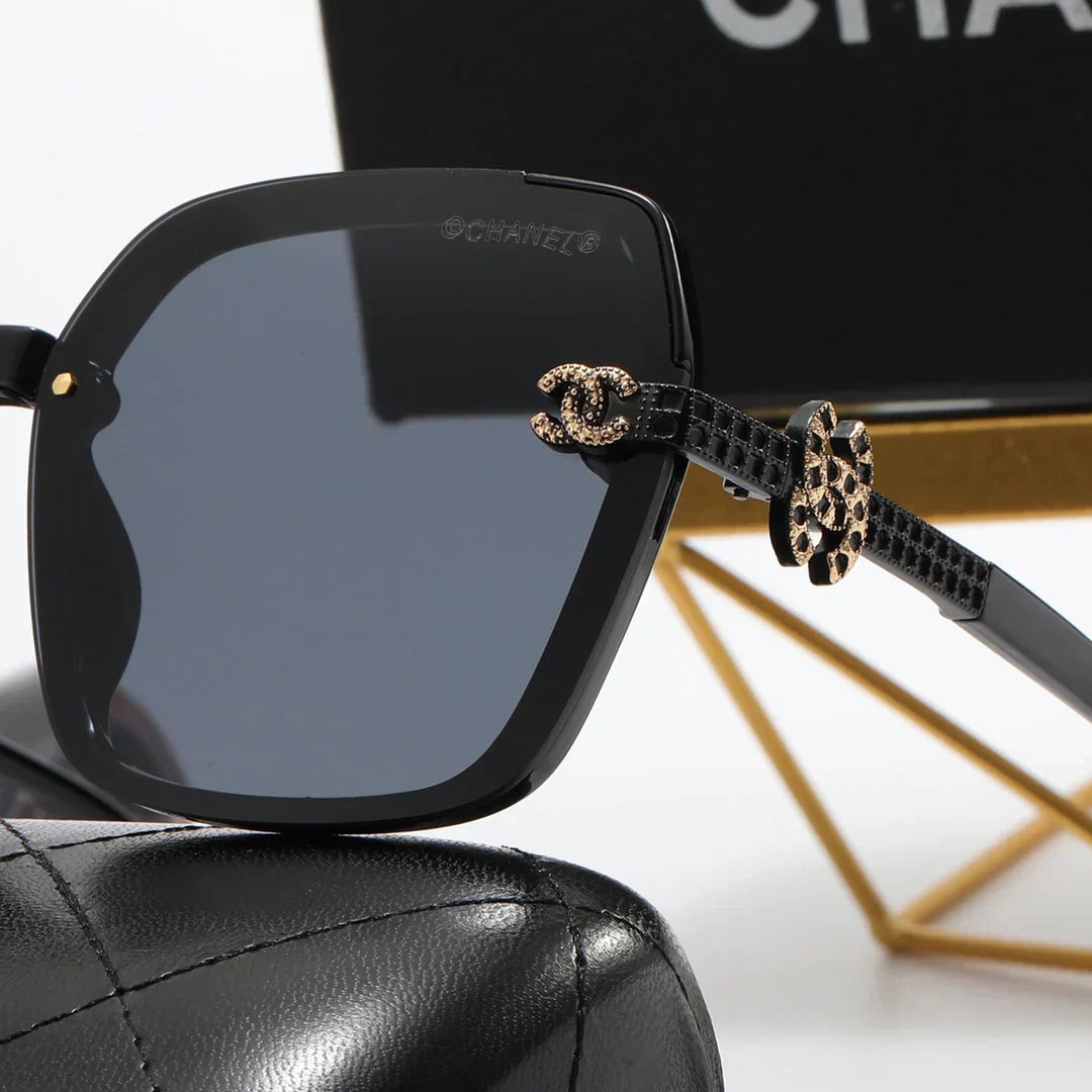 4 color fashion oval double  temple polarized sunglasses