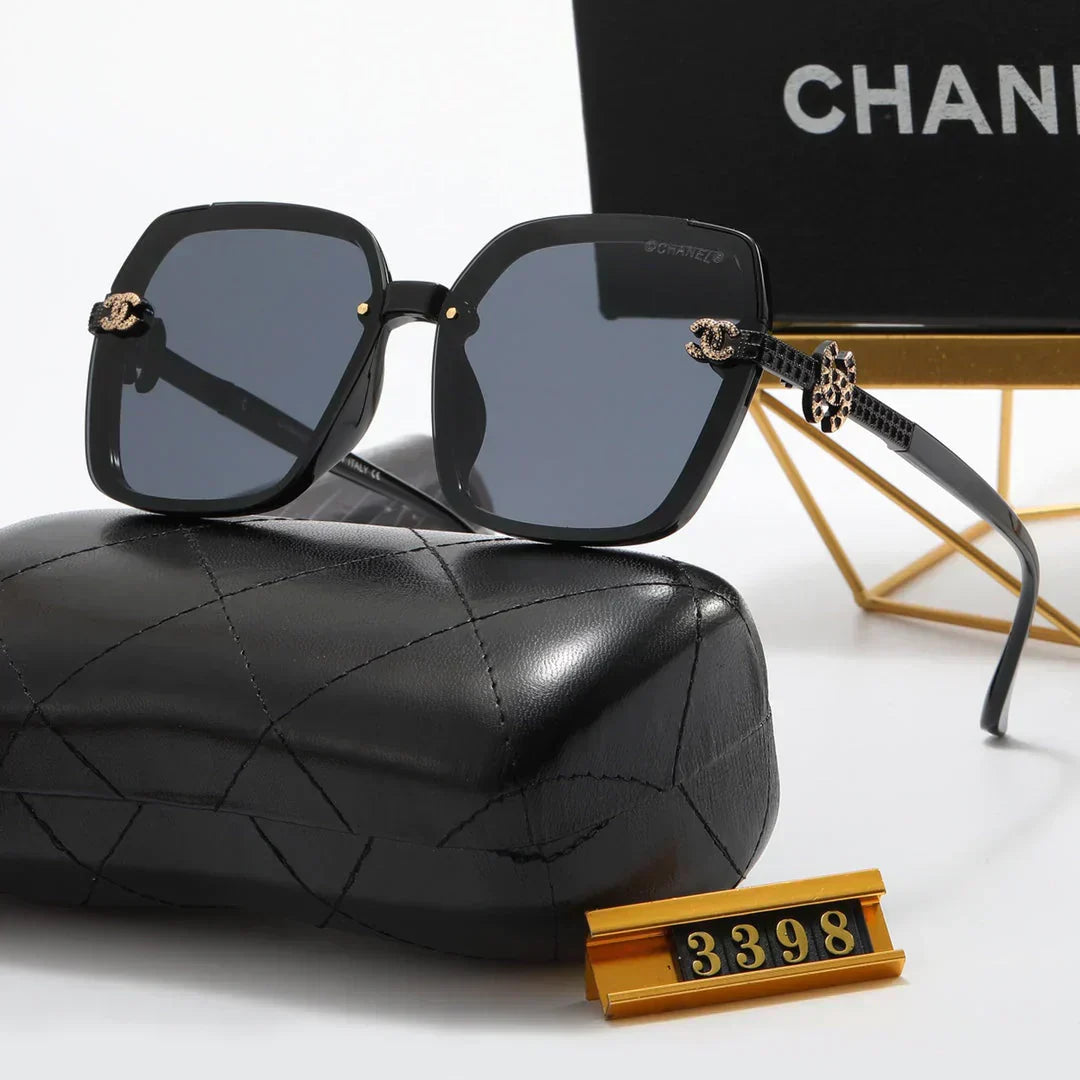 4 color fashion oval double  temple polarized sunglasses