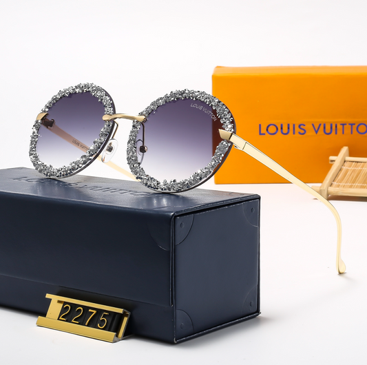 4 color fashion round temple flat glasses