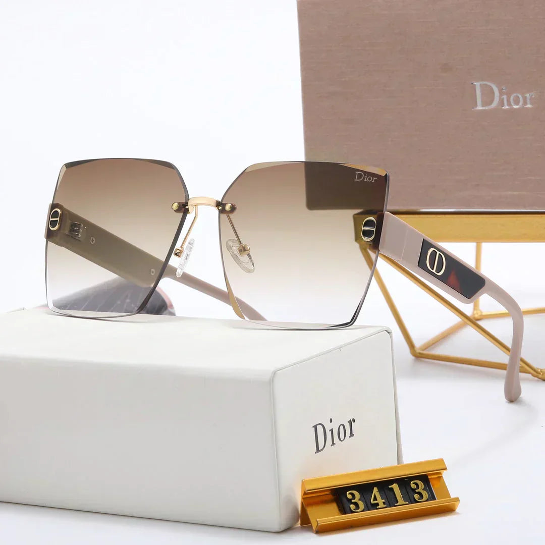 4 color double rimless lens polarized sunglasses