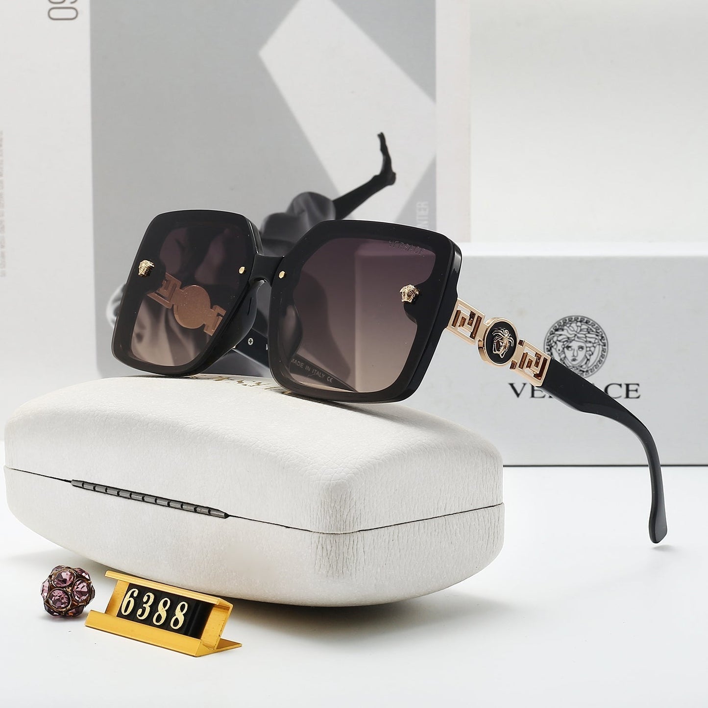 4 Color Trendy Sunglasses 6388