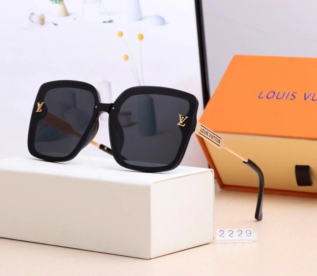 4 Colors Fashion Letter Print Frame Polarized Sunglasses