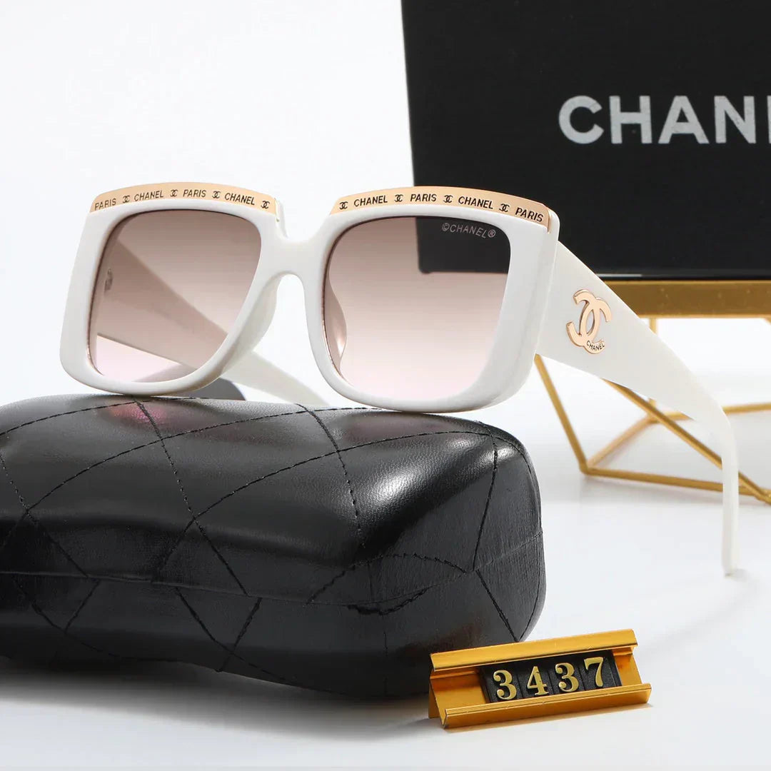 4 color fashion  letter eyebrow polarized sunglasses