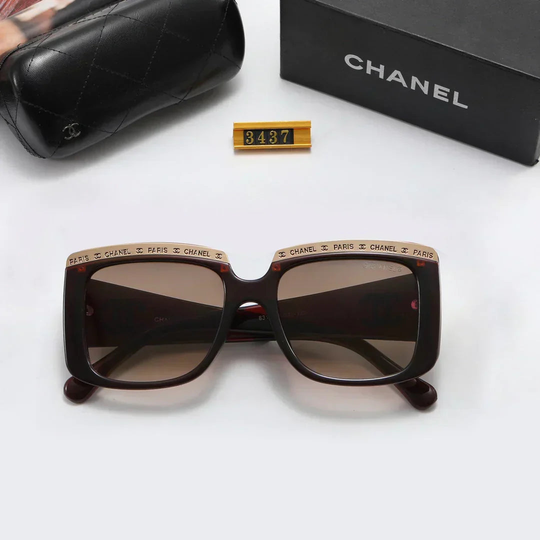 4 color fashion  letter eyebrow polarized sunglasses