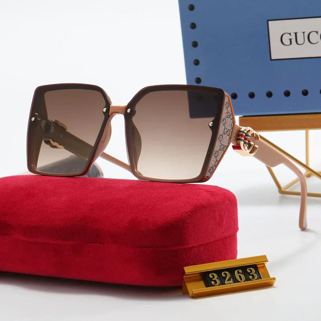 4 color luxury green and red printing polarized sunglasses