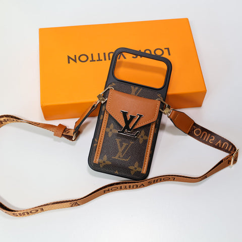 LV Crossbody Phone Case For iPhone 17 / 16 / 15 / 14