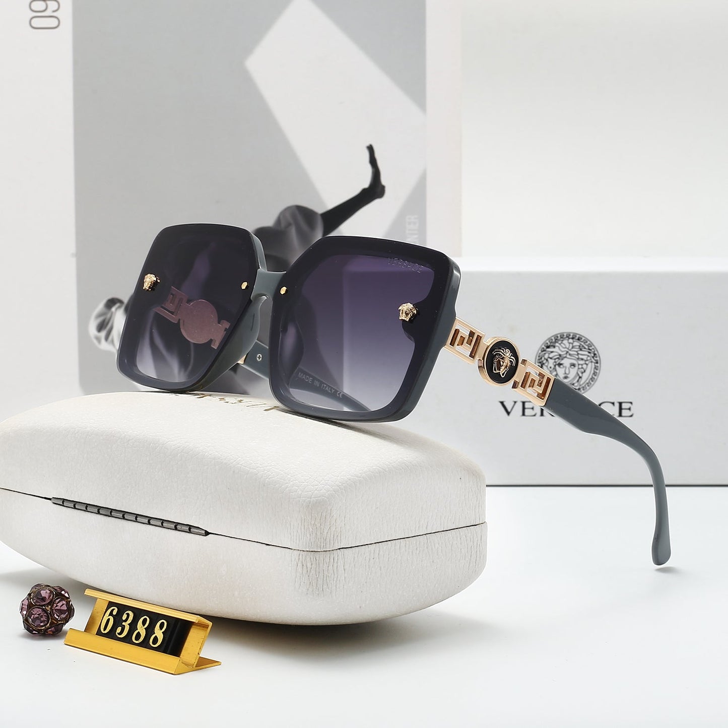4 Color Trendy Sunglasses 6388